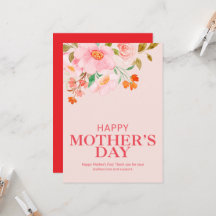 Elegante Happy Mother's Day Blumen Kunst Einladung