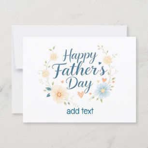 Elegante Happy Vatertagskarte mit Individuelle Nam Postkarte