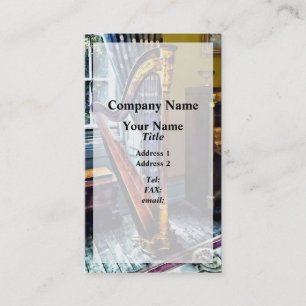 Elegante Harfe Visitenkarte