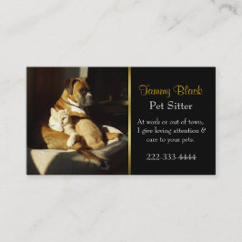 Elegante Haustierpflege-Visitenkarte Visitenkarte
