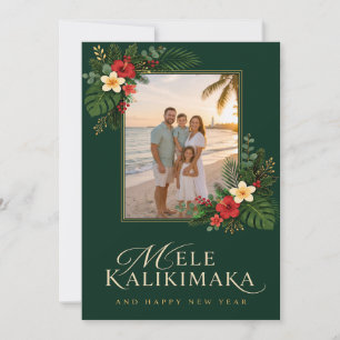 Elegante hawaiianische Mele-Kalikimaka-Grußkarte Einladung