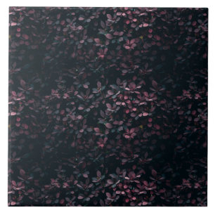 Elegante Hazy Lilac & Blue Botanical Floral Art Fliese