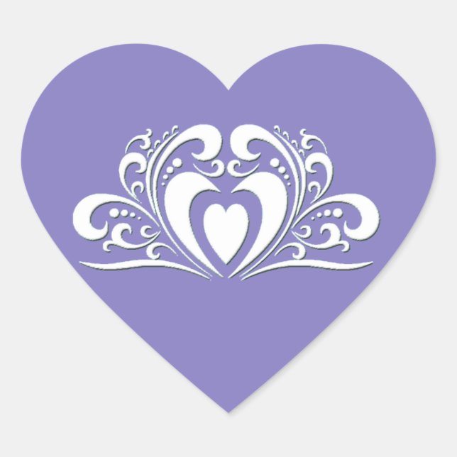 Elegante Heart Sticker (Vorderseite)