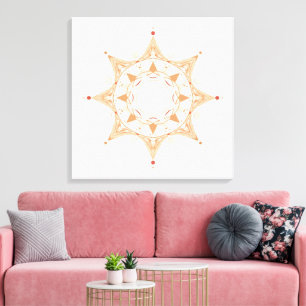 Elegante heilige Mandala-Kunst Boho spirituell Leinwanddruck