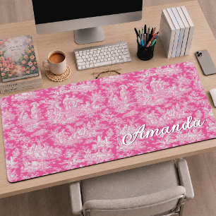 Elegante heiße pinkfarbene Vintage-Französische To Schreibtischunterlage