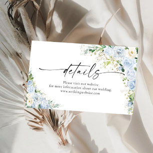 Elegante hellblaue Details Einlagekarte Begleitkarte