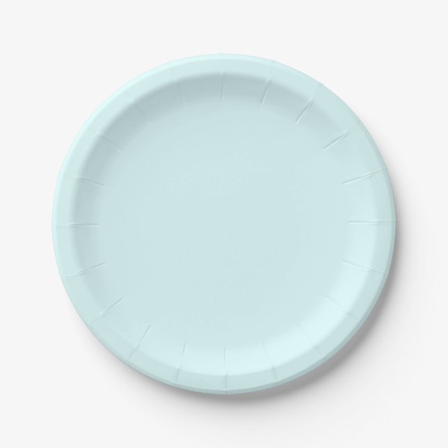 Elegante, helle blaue Papierplatte Pappteller (Vorderseite)