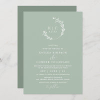 Elegante helle Farbe Grün monochrome Hochzeit