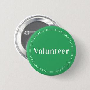 Elegante, helle, grüne Button-Back-Volunteer-Taste Button