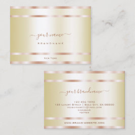 Elegante, helle, helle Gold und Rose Goldene Dekor Visitenkarte