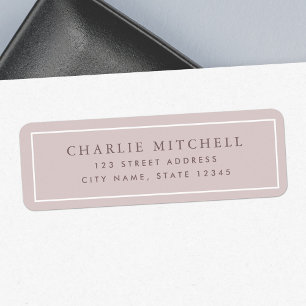 Elegante helle Rose taupe Rücksendeadresse