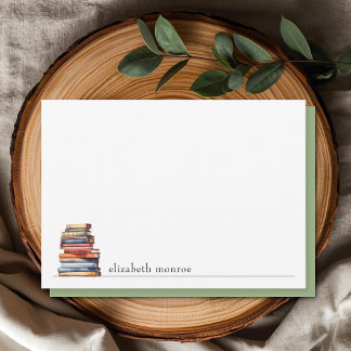 Elegante hellgrüne personalisierte Notizkarte für Mitteilungskarte