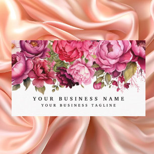 Elegante, hellrosa Blume Business Cards Visitenkarte