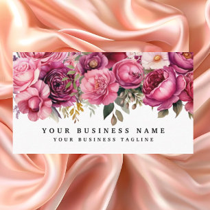 Elegante, hellrosa Blume Business Cards Visitenkarte