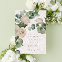 Elegante hellrosa Hütte Rose Babydusche