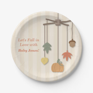 Elegante Herbst-Baby-Shower-Artikel Pappteller