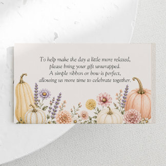 Elegante Herbst-Baby-Shower-Display-Shower-Karte Begleitkarte