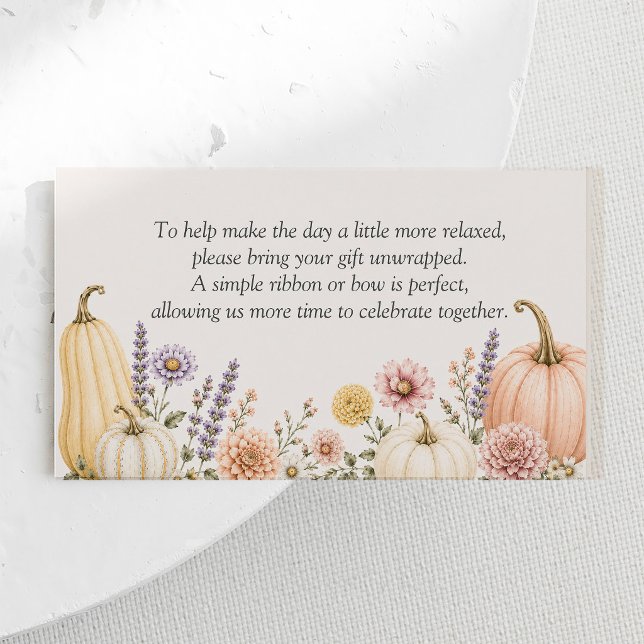 Elegante Herbst-Baby-Shower-Display-Shower-Karte Begleitkarte (Von Creator hochgeladen)