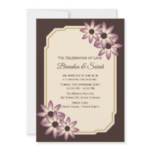 Elegante Herbst-Blumen-Hochzeitseinladungsvorlage