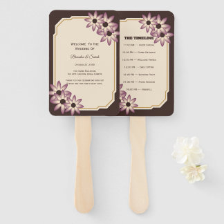 Elegante Herbst-Blumen-Hochzeitseinladungsvorlage Fächer