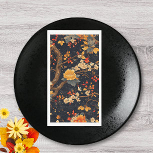 Elegante Herbst-Chinoiserie-Papierteller Serviette