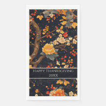 Elegante Herbst-Chinoiserie-Papierteller