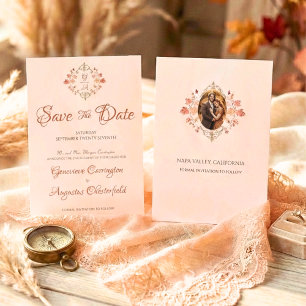 Elegante Herbst-Verlobungsankündigung Termin vorme Save The Date