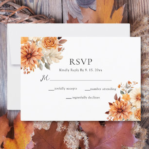 Elegante Herbst-Wasserfarbenkarte UAwg Wedding Car RSVP Karte