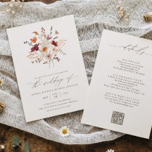 Elegante Herbst-Wildblumen-Hochzeit Alles in Einem