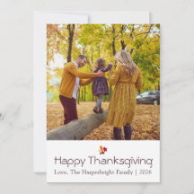 Elegante Herbstblätter-Foto-Familien-Thanksgiving