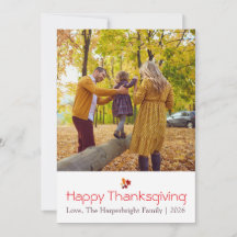Elegante Herbstblätter-Foto-Familien-Thanksgiving