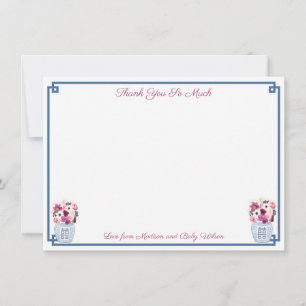 Elegante Herbstblumen Orchideen Rosen Brautdusche Dankeskarte