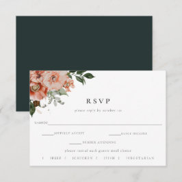 Elegante Herbstblütenwahl RSVP Karte