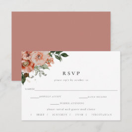 Elegante Herbstblütenwahl RSVP Karte