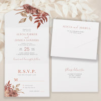 Elegante Herbstfarben Hochzeit im Wasser