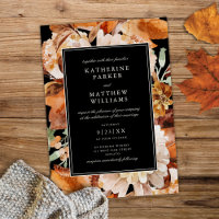 Elegante Herbstfarben Schwarze Hochzeit