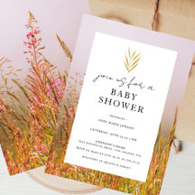 Elegante Herbstgraswiese Baby Shower im Herbst