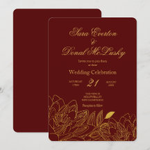 Elegante Herbsthochzeit in Burgund und Gold