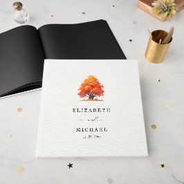 Elegante Herbsthochzeit Rustikale Herbstbaum-Hochz Gästebuch