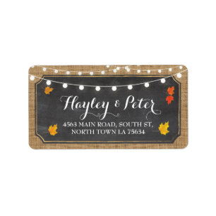 Elegante Herbstlaub adressieren Etiketten, Aufkleb Adressaufkleber