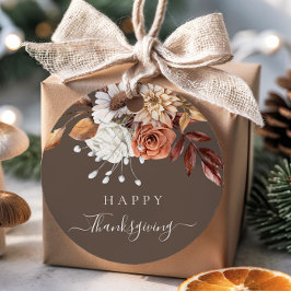 Elegante Herbstlaub glücklich Thanksgiving Geschenkanhänger