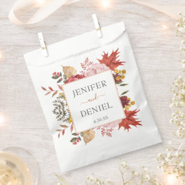 Elegante Herbstlaub Herbsthochzeit Geschenktütchen