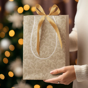 Elegante Herbstlaube   Boho Minimalistisch Farmhou Mittlere Geschenktüte