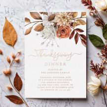 Elegante Herbstlaube Erntedank Dinner Rose Gold