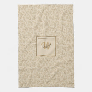Elegante Herbstlaube Maßgeschneiderter Minimalis Geschirrtuch