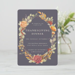 Elegante herbstliche Blumengrenze für das Thanksgi Einladung