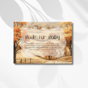 Elegante Herbstwald-Aquarellbücher für Babys Begleitkarte