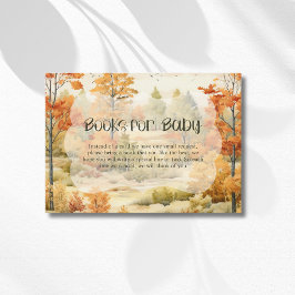 Elegante Herbstwald-Aquarellbücher für Babys Begleitkarte