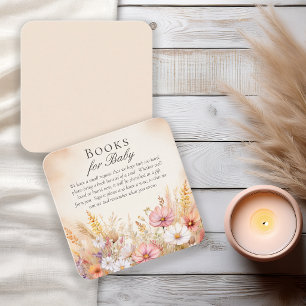 Elegante Herbstwiese Wildblumen Bücher für Baby Begleitkarte