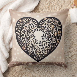 Elegante Herz-Silhouette Kissen